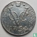 VOC 1 duit 1754 (Utrecht - silver) - Image 1