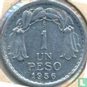 Chili 1 peso 1956 - Afbeelding 1