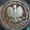 Poland 200000 zlotych 1991 (PROOF) "1992 Winter Olympics in Albertville" - Image 1