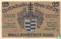 Ballenstedt 25 Pfennig - Bild 1