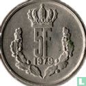 Luxemburg 5 francs 1979 - Afbeelding 1
