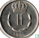 Luxemburg 1 franc 1984 - Afbeelding 1