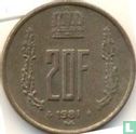 Luxemburg 20 francs 1981 - Afbeelding 1