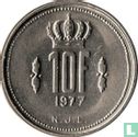 Luxemburg 10 francs 1977 - Afbeelding 1