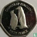 British Antarctic Territory 50 pence 2019 (colourless) "Chinstrap penguin" - Image 2