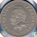 Nieuw-Caledonië 20 francs 1967 (proefslag) - Afbeelding 1