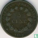Colonies françaises 5 centimes 1844 - Image 1