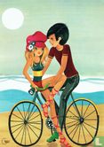 Meisje rode pet - Jongen - Gele fiets - Image 1
