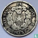 Chile 20 centavos 1866 - Image 2