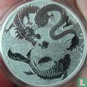 Australie 1 dollar 2023 (non coloré) "Dragon and koi" - Image 2