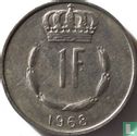 Luxembourg 1 franc 1968 - Image 1