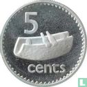 Fiji 5 cents 1976 (PROOF) - Image 2