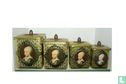 Set vierkante trommels met afbeelding schilderijen van Hollandse meesters - Afbeelding 1