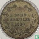Baden 10 kreuzer 1830 - Image 1