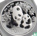 China 10 yuan 2024 (zilver - kleurloos) "Panda" - Afbeelding 2