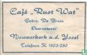 Café "Rust Wat" - Bild 1