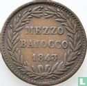 Kerkelijke Staat ½ baiocco 1843 (XIII B) - Afbeelding 1