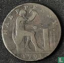 half penny 1791 John Wilkinson - Afbeelding 1