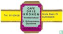 Cafe Drie Kronen Voetballokaal V. Schuermans-Quintiens - Tel. 011-23428 - Grote Baan 70 Kuringen - Bild 1