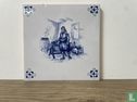 Delft blue occasion tile Alchemist 1970 - Image 1