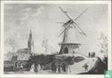 Doesburg, Windmolen en Martinikerk omstreeks 1800, door D.J. van Elten - Image 1