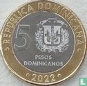 République dominicaine 5 pesos 2022 - Image 1