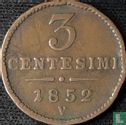 Lombardy-Venetia 3 centesimi 1852 (V) - Image 1