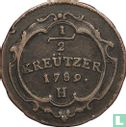 Voor-Oostenrijk ½ kreutzer 1789 - Afbeelding 1