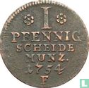 Prusse 1 pfennig 1754