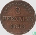 Bavière 2 pfenning 1858
