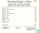 De hemel looft, o Heer'