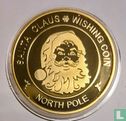 Santa Claus wishing coin North Pole (verguld)