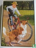 Jongen op fiets