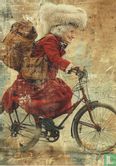 Man op rode fiets - Bild 1