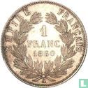 Frankrijk 1 franc 1860 (A - Bij) - Afbeelding 1