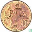 Frankrijk 10 centimes 1916 (met ster) - Afbeelding 1