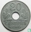 France 20 centimes 1944 (zinc) - Image 1