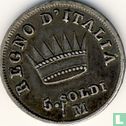 Royaume d'Italie 5 soldi 1811 - Image 2