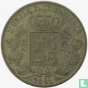 België 5 francs 1849 (blootshoofds - kleine 9) - Afbeelding 1