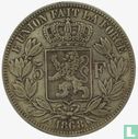 Belgique 5 francs 1868 (petite tête - position A) - Image 1