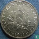 Frankrijk 1 franc 1911 - Afbeelding 1