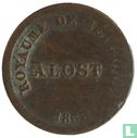 België 1 centime 1833 Monnaie Fictive, Aalst - Afbeelding 1