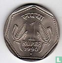 India 1 rupee 1990 (Noida) - Image 1