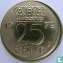 Netherlands 25 cent 1972 (misstrike) - Image 1