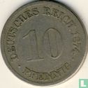 Empire allemand 10 pfennig 1874 (H) - Image 1