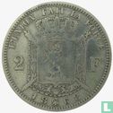 België 2 francs 1868 (met kruis op kroon) - Afbeelding 1