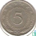 Jugoslawien 5 Dinara 1976 - Bild 1