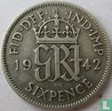 Verenigd Koninkrijk 6 pence 1942 - Afbeelding 1