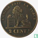 België 2 centimes 1858 - Afbeelding 2