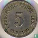 Duitse Rijk 5 pfennig 1889 (J) - Afbeelding 1